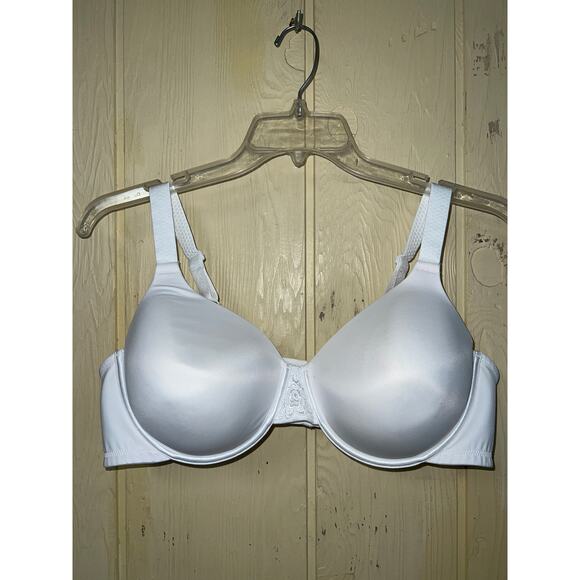44C Vanity Fair Bra T-Shirt Beauty Back Full Figure Underwire Smoothing White - Picture 6 of 9